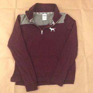 VS pink quarter zip
